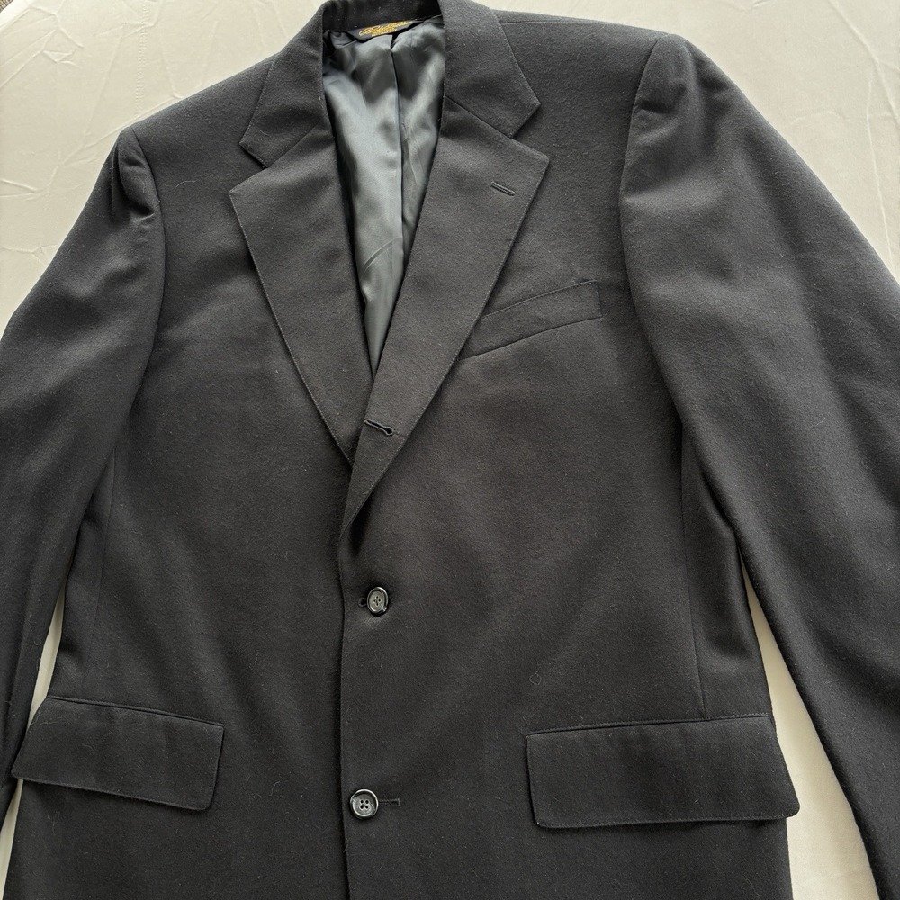 Brooks Brothers Makers Blazer Mens 40R Union Made USA Black Wool Sport Coat